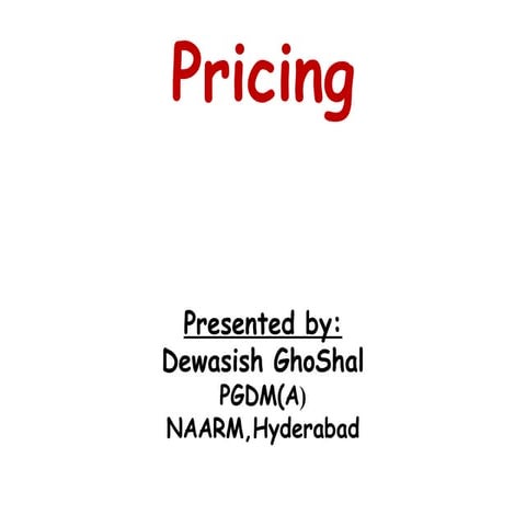 Pricing Ppt