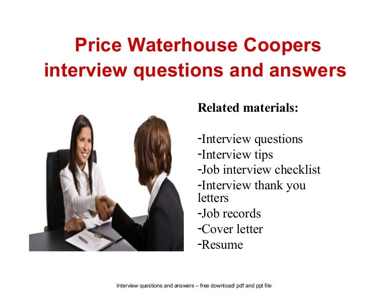 Price waterhouse coopers interview questions and answers