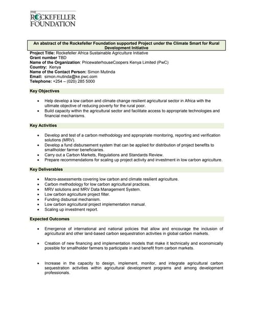 Pricewaterhouse coopers kenya limited (pwc)