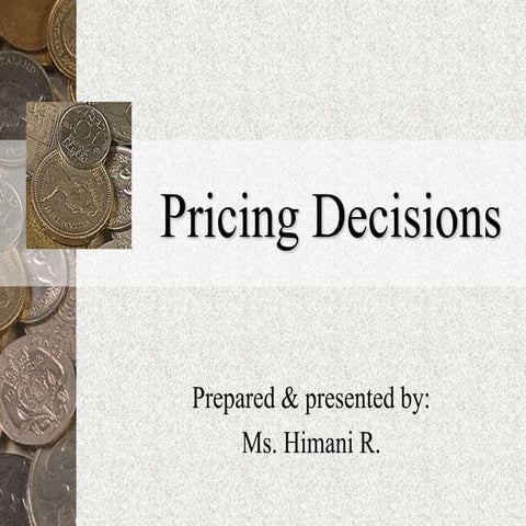 Pricing Decisions
