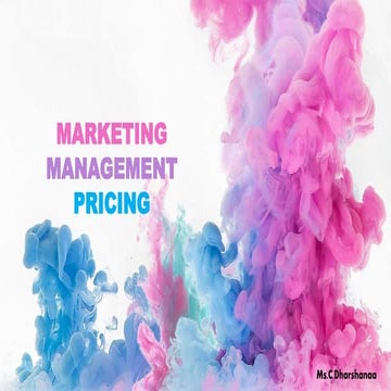 PRICING - Marketing Management