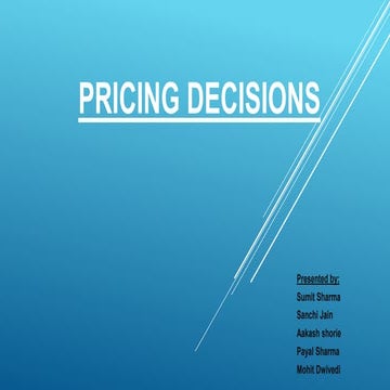 pricing policy