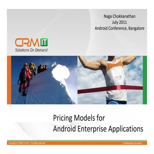 Pricing models for android enterprise applications