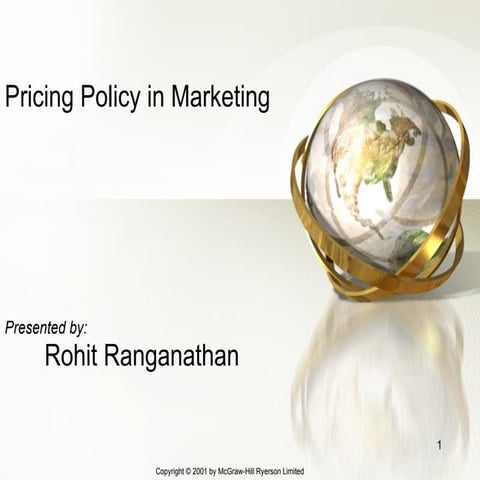 Pricing Policy in Marketing
