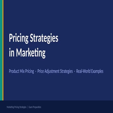 Comprehensive Pricing Strategies in Marketing: Product Mix & Price ...