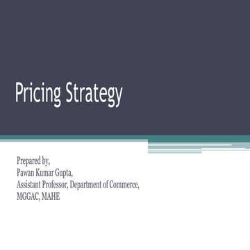 Pricing strategy