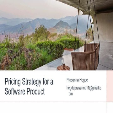 Pricing Strategy for a Software Product