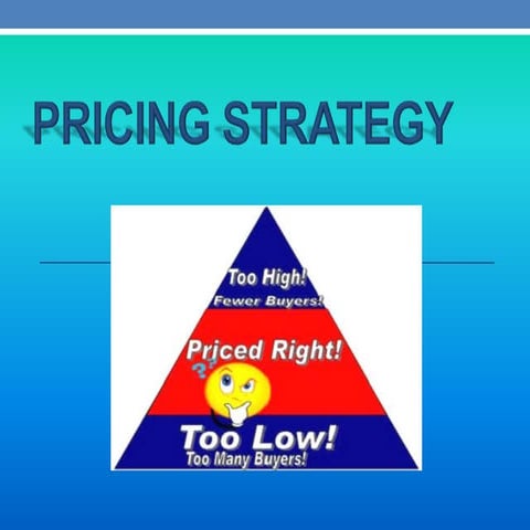 Pricing Strategy For Mm