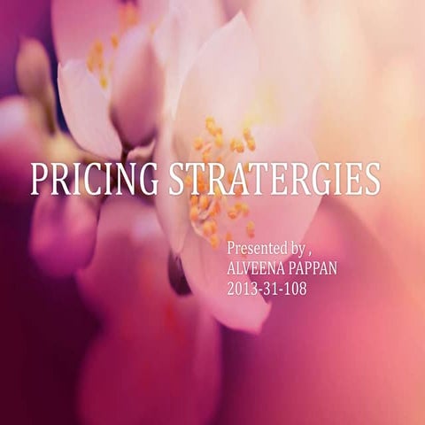 Pricing stratergies ppt