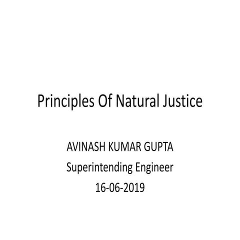 Principles of natural justice
