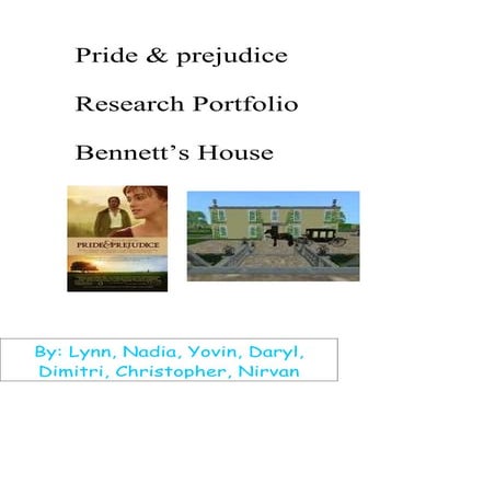 Pride&prejudice, portfolio