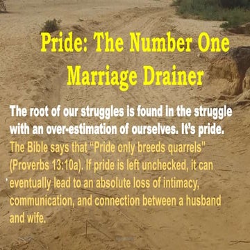 Pride the Number One Marriage Drainer