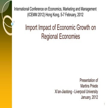 Import Impact of Economic Growth on Regional Economies