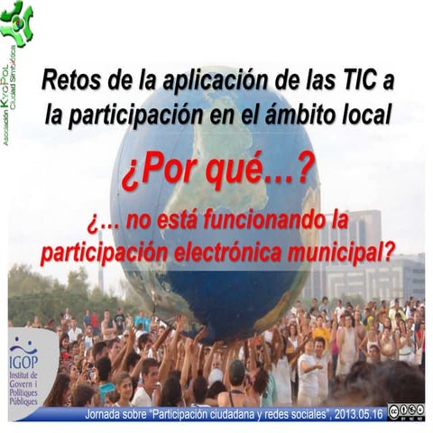 Retos de la aplicación de las TIC a la participación en el ámbito local