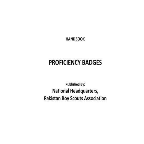 Prificiency badges course-handbook