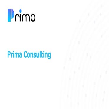Prima Consulting: Professional Services in IFRS, Actuarial & Transformation