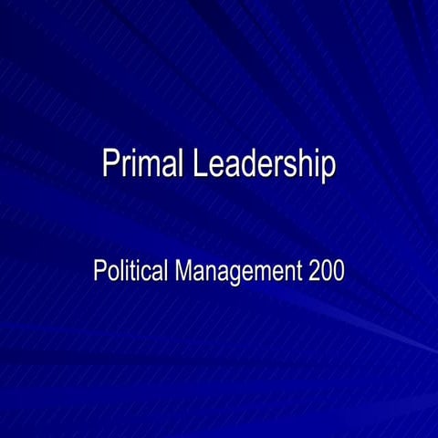 Primal Leadership