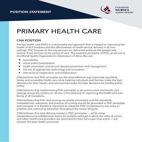 PRIMARY HEALTH CARE