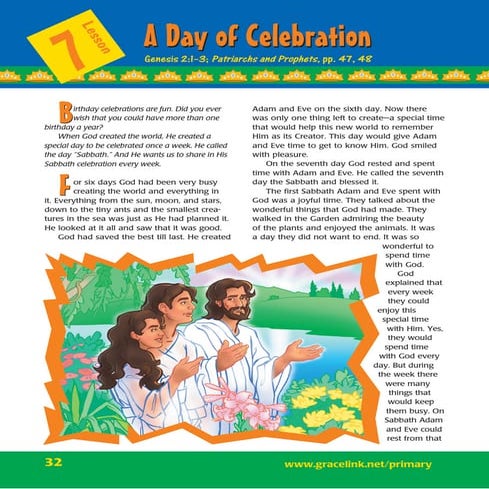 Lesson 7 | Primary | Sabbath School | Second Quarter 2015