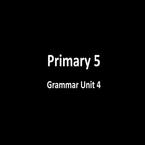 Primary 5, unit 4, present continuous