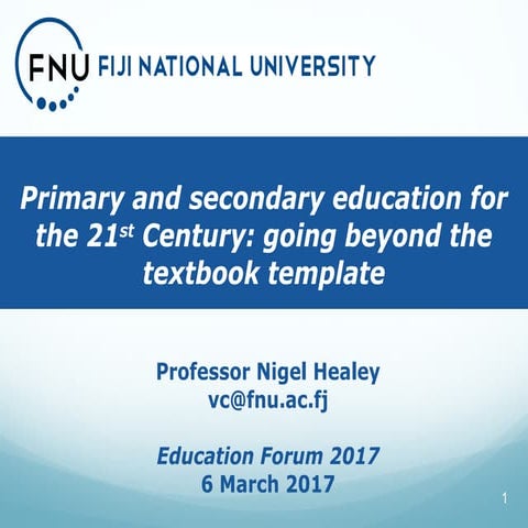 Primary and secondary education for the 21st century | PPT