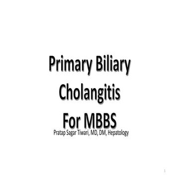 Primary Biliary cholangitis, lecture class for MBBS