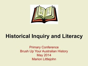 Primary Conference Sovereign Hill History & Literacy 2014