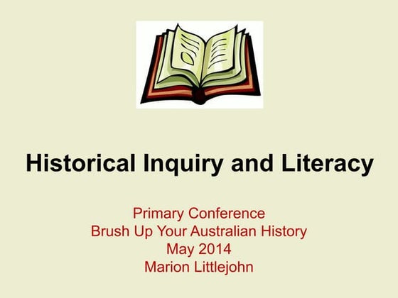 Primary Conference Sovereign Hill History & Literacy 2014