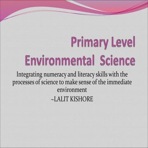 Primary Environmental Science.