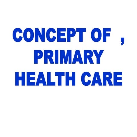 Primary health care (phc) became a