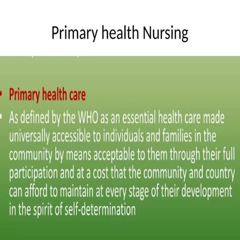 Primary health Nursing introduction and details.pptx