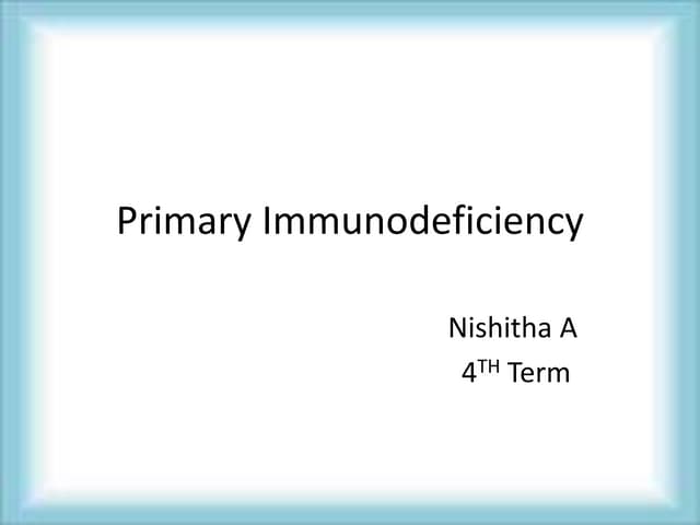 Severe combined immunodeficiency (scid) | PPTX