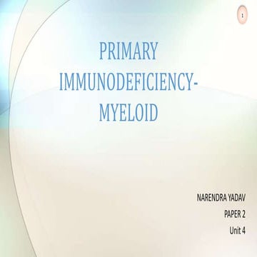 Primary immunodeficiency  myeloid