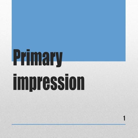 Primary impression