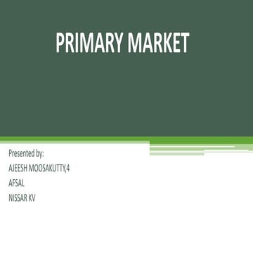 PRIMARY MARKET