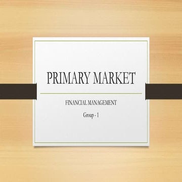 Primary market