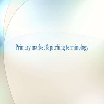 Primary market and common things related to share market