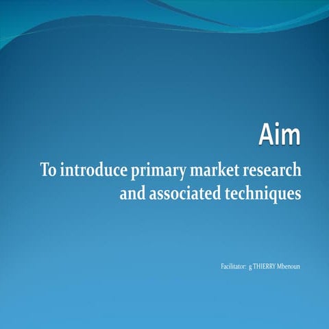 Primary market research