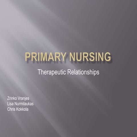Primary nursing