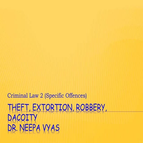 Primary offences against property