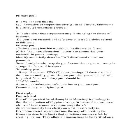 Primary postIt is well known that the key innovation of crypt.docx