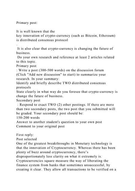 Primary postIt is well known that the key innovation of crypt.docx