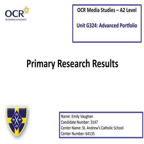 Primary research results