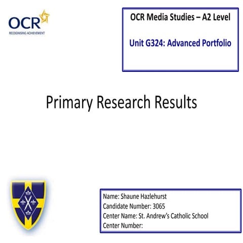 Primary research results