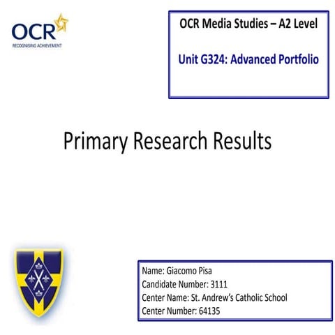 Primary research results breakdown   survey monkey