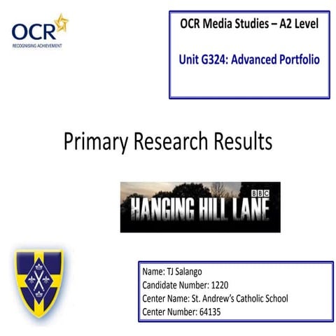 Primary Research Task - Unit G324