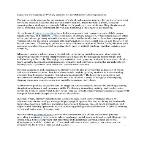 Top Primary Schools in Mumbai - Best Elementary Schools near me | PDF