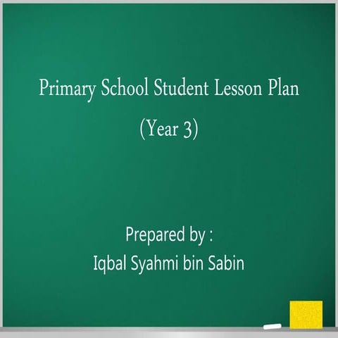 Year 3 ESL Lesson Plan
