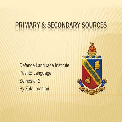 Primary & secondary sources presentation