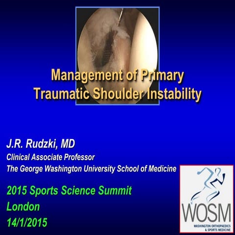 Management of Primary Traumatic Shoulder Instability